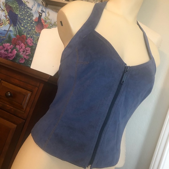 bebe Tops - 🌺Bebe San Francisco microsuede halter vintage